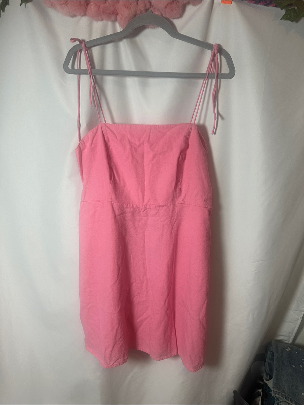 Old Navy Pink Tie-Shoulder Midi Dress
